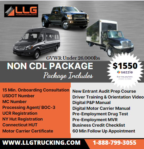 NON CDL HOTSHOT/ BOX TRUCK PACKAGE